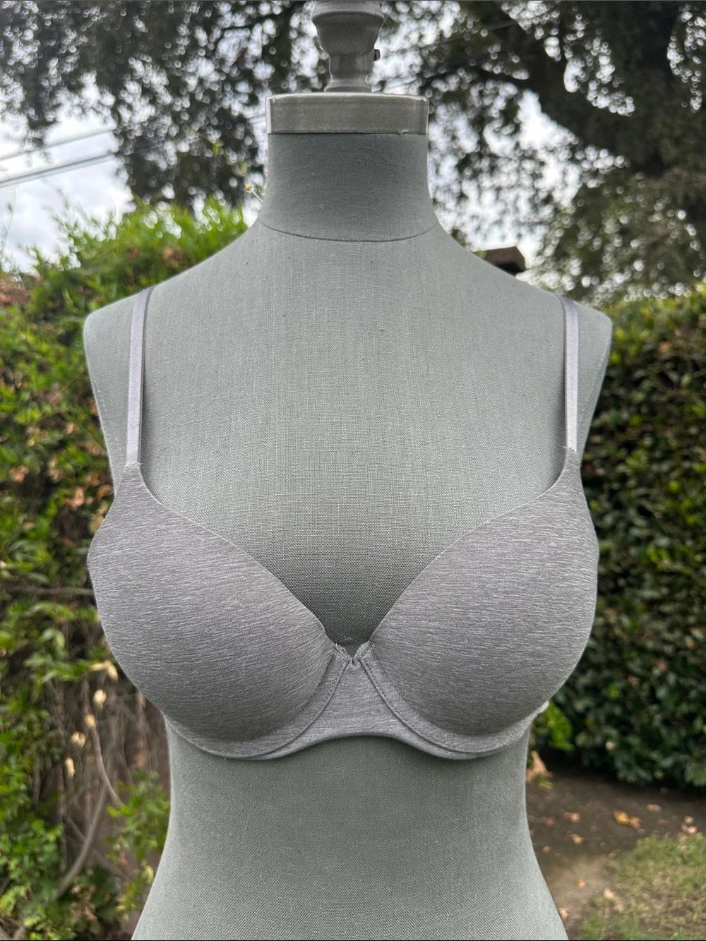 aerie Light Gray Padded T-Shirt Bra